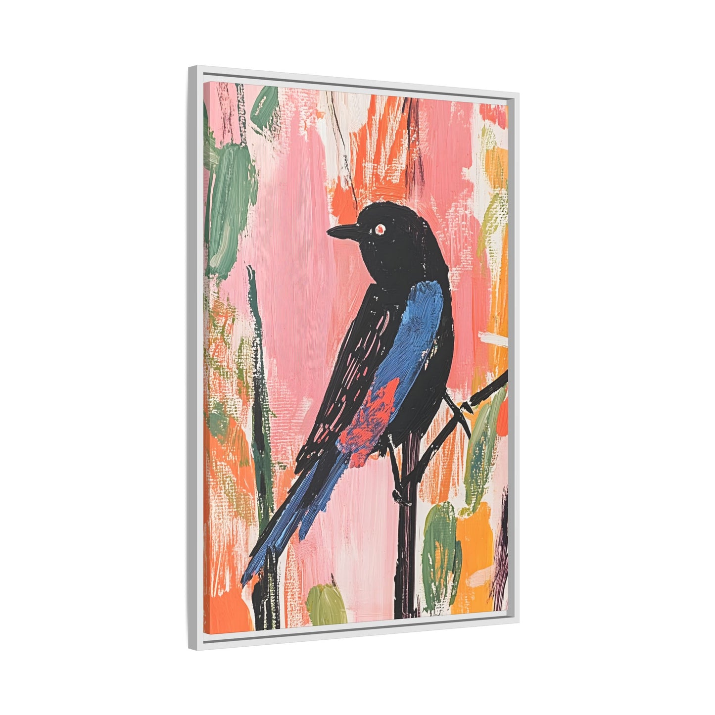 Colorful Bird Art Canvas Print - Framed Wall Decor