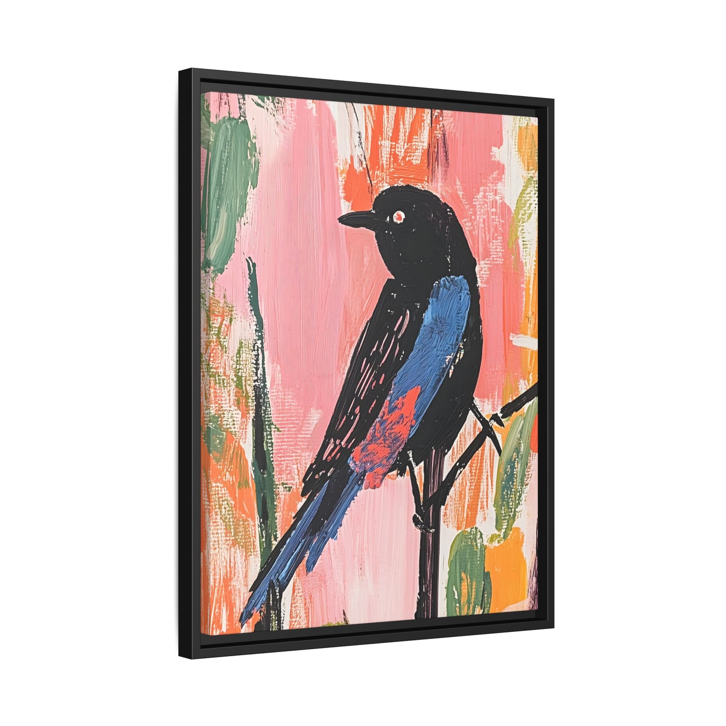 Colorful Bird Art Canvas Print - Framed Wall Decor