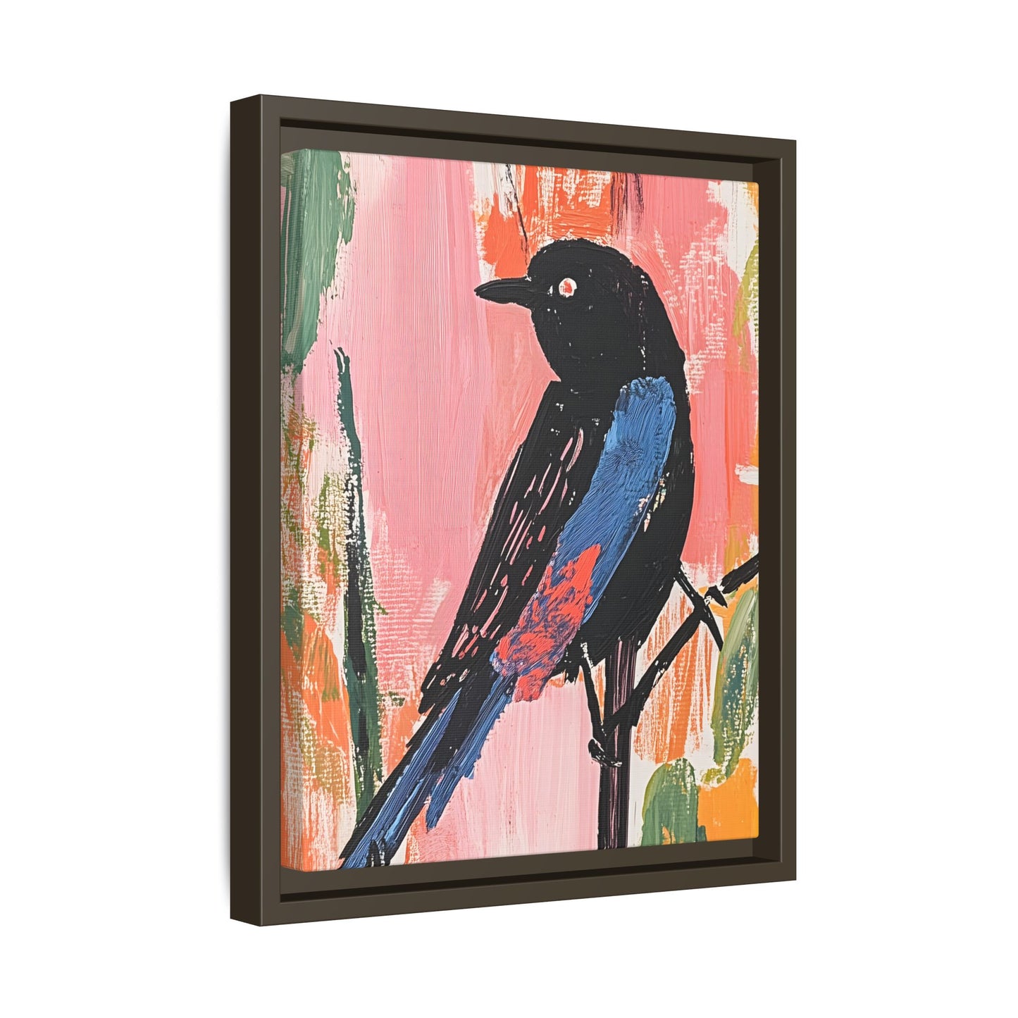 Colorful Bird Art Canvas Print - Framed Wall Decor