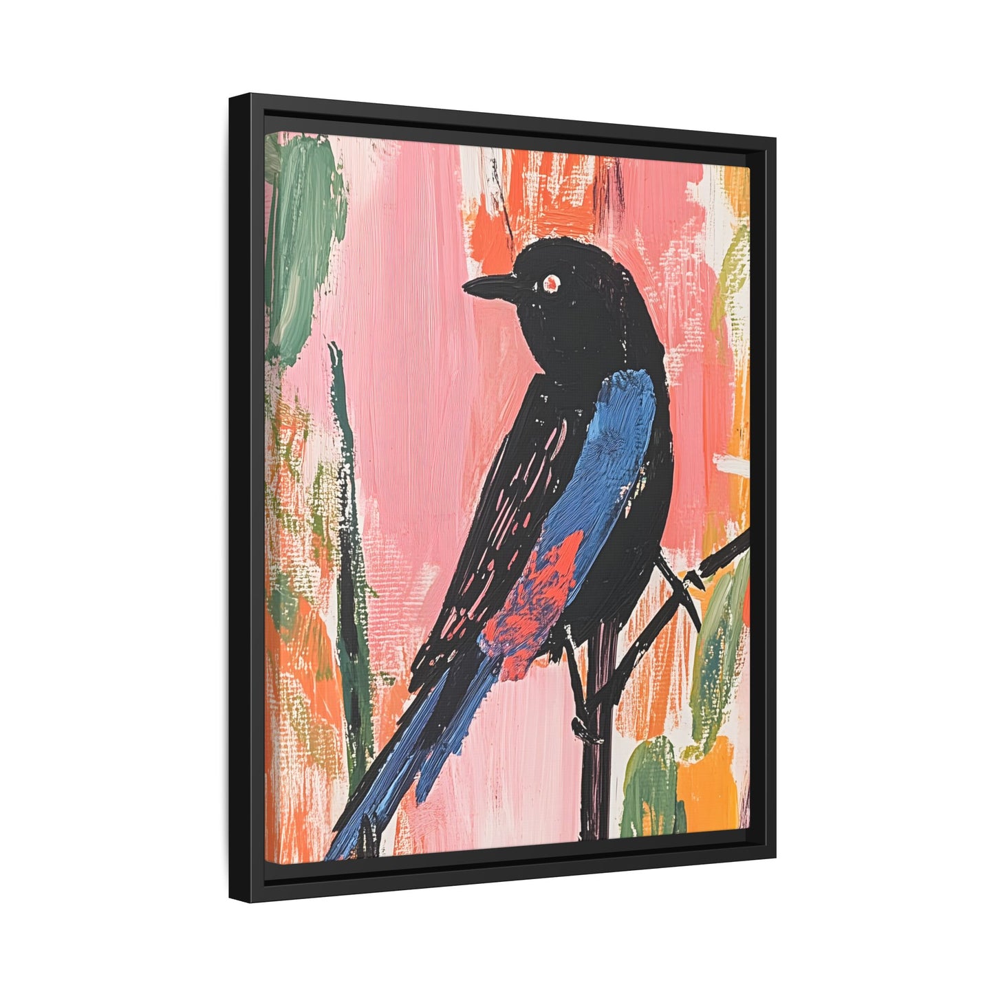Colorful Bird Art Canvas Print - Framed Wall Decor