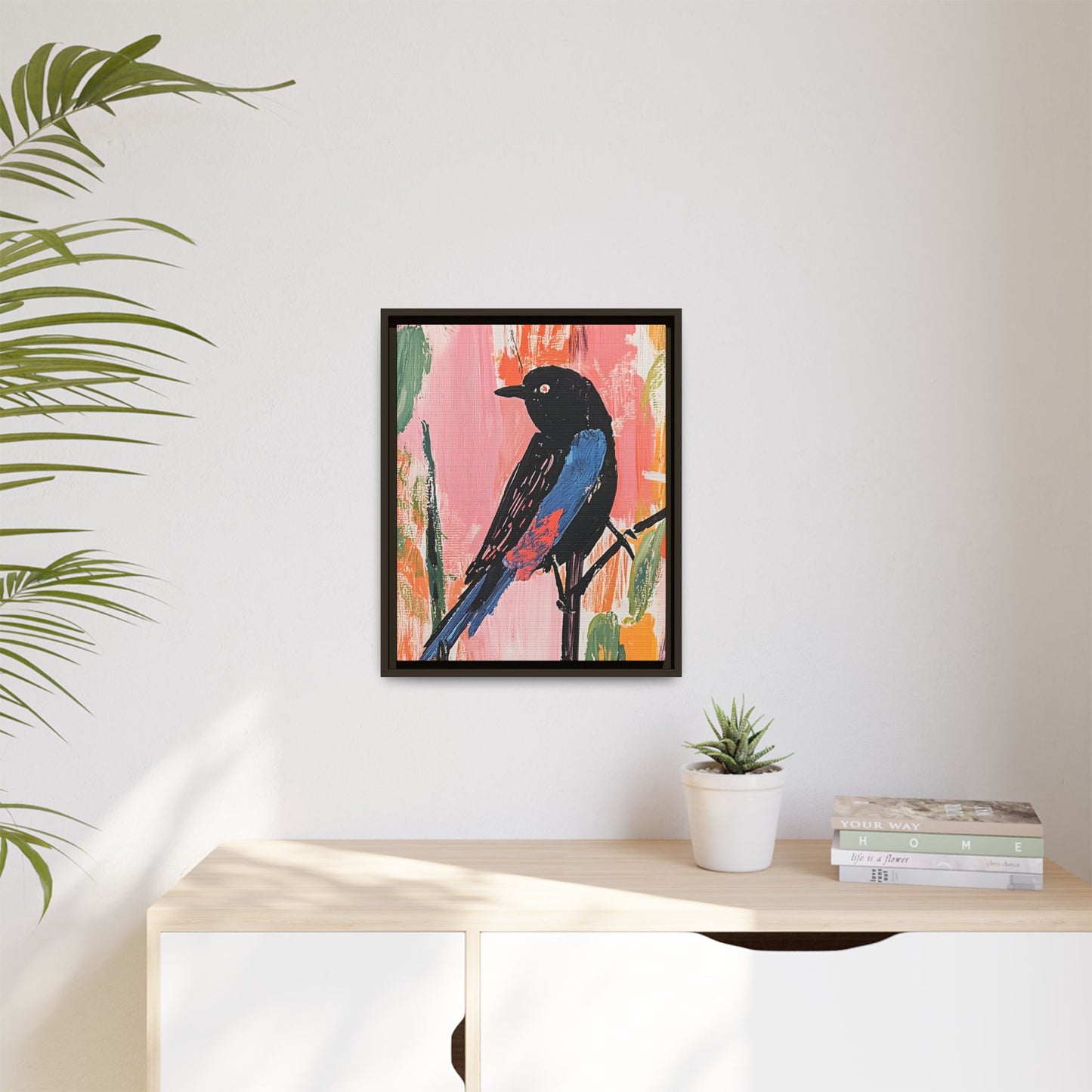 Colorful Bird Art Canvas Print - Framed Wall Decor
