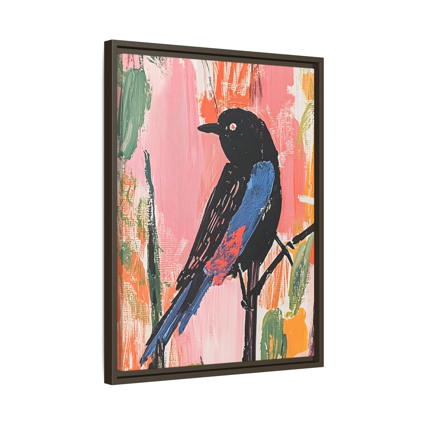 Colorful Bird Art Canvas Print - Framed Wall Decor