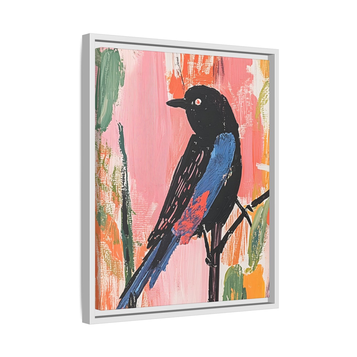 Colorful Bird Art Canvas Print - Framed Wall Decor