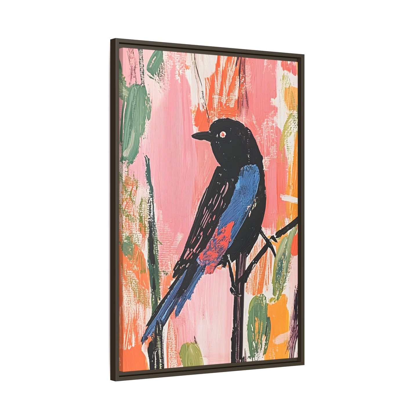Colorful Bird Art Canvas Print - Framed Wall Decor