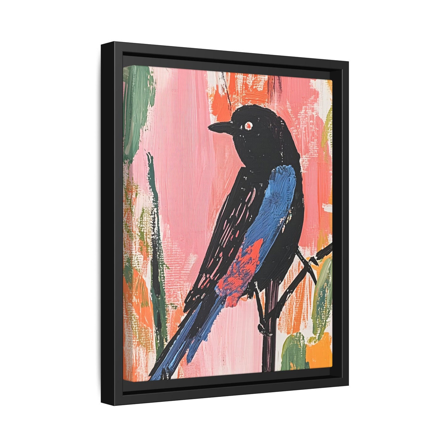 Colorful Bird Art Canvas Print - Framed Wall Decor