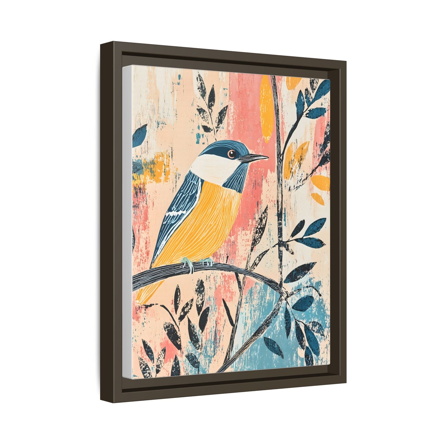 Colorful Bird Wall Art Print - Matte Canvas Framed Decor
