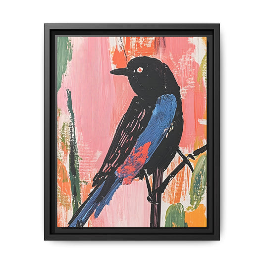 Colorful Bird Art Canvas Print - Framed Wall Decor